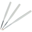 3 White Nail Art Design Pen Painting Dotting Brush Set
