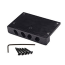 Tremolo Hardtail Bridge Tailpiece for Electric Bass Replacement Black