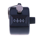 Clicker Counter 4 Digit Number Counters Plastic Shell Hand Held(Black)