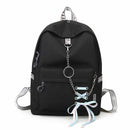 Fashion big capacity shopping bag laptop backpack rucksack canvas bags stud W9U7