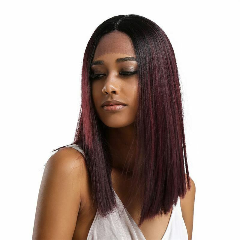 Straight Synthetic Hair Lace Front Part Bob Wig 14 inch Wigs for Women Cosp H8A1