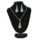 2016 Elegant Retro Turquoise Dangel Hook Earrings & Necklace Jewelry Sets JR