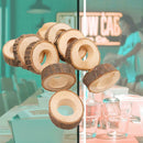 10pcs Natural Wooden Napkin Rings for Weddings Table Decor Crafts Making