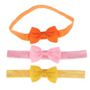 10pcs baby girls solid ribbon hair bow headbands big bow hair bands for toddle3C