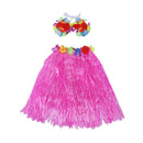 6 Set Hawaiian Grass Skirt flower Hula Lei Wristband Garland fancy Dress co H3V2