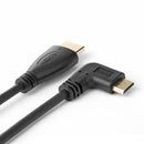 High Speed HDMI to Mini HDMI Cable Extensible Spring Left Curl HDMI Wire
