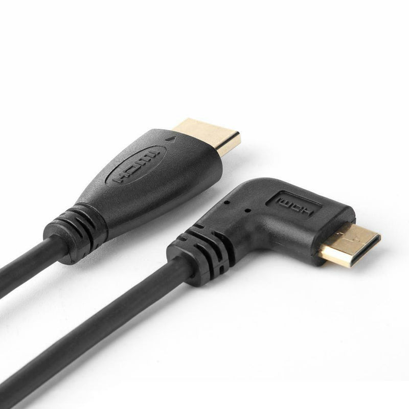 High Speed HDMI to Mini HDMI Cable Extensible Spring Left Curl HDMI Wire