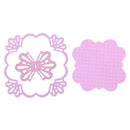 2pcs Flower Frame DIY Cutting Dies Stencils Scrapbook Embossing Album Cards SN9F