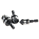 3PC1/4 Hex 5Flute 12-19mm Countersink Drill Bit for Wood Metal Quick Change