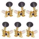 6pcs Strings Tuning Pegs Machine Heads for Classical Folk Guitar