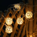 2.5M 20 Rattan Ball Led String Fairy Lights Christmas Tree Ornament Xmas DecorLJ