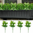 1 Bunch Plastic Leaf Artificial Silk Simulation Green Plant Radish Decor Ho B7P6