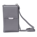 Storage Bag Design-Multifunction Clutch Crossbody Phone Wallet Case(Gray) K2C7