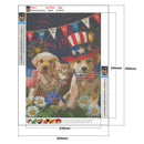 Mosaic Decor Full Drill Diamond Painting Bead Art (WX681 Fireworks Dog)