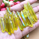 1PC Yellow Natural Quartz Crystal Stones Point Healing Treatment Stone Decor 3c