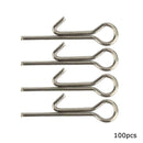 100Pcs Fishing Soft Lure Bait Stinger Spike Hook Connecting Top Needle Pins J7O9