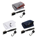Pure Cotton Golf Towel Brush Tool Kit with Club Groove Cleaner Retractable  I8S1