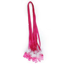 10 x Party Games Plastic Fluffy Whistles with Strap---Hot Pink M4U9
