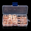 60Pcs Electrical Copper Lug Cable Wire Connectors Crimp Terminal SC6-25 Set Kit