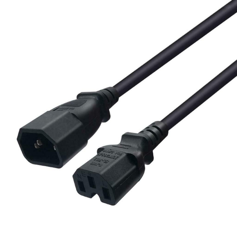 2x IEC320 C14 Male To C15 Female C14-C15-Cable Power Cord UPS Server Kit