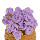100 xMini Artificial Roses Flowers Bouquet Wedding Home Romatic Decor Purple