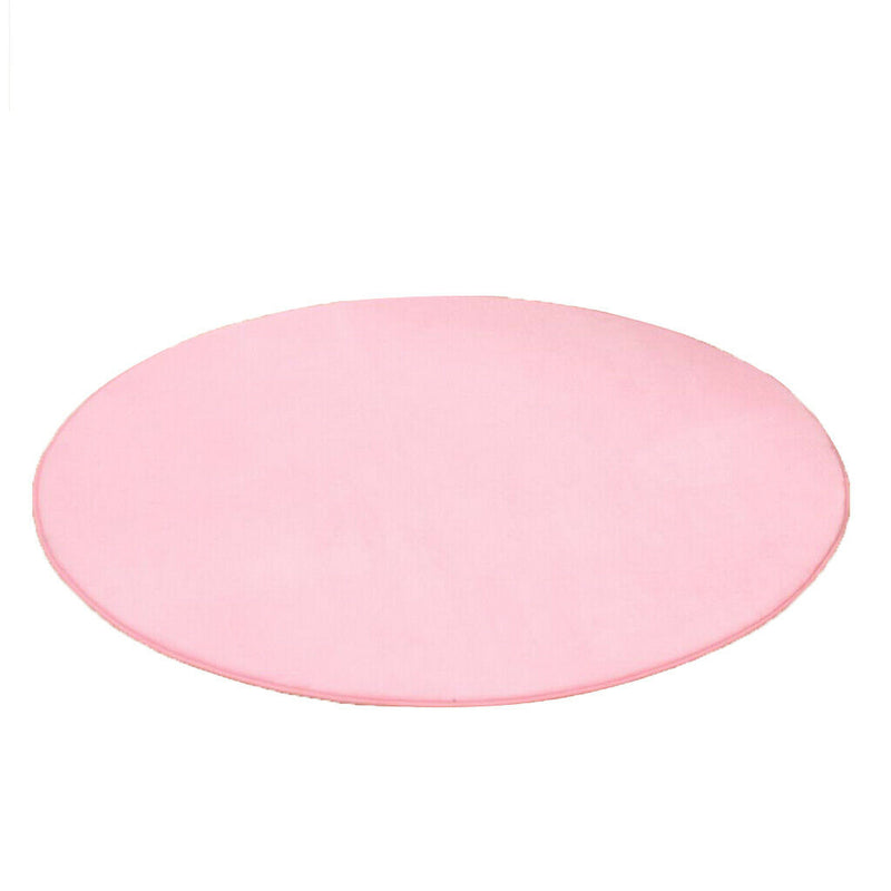 Pink Round Pad Plush Soft Mat Rug Carpet for Kids Play Tent Playhouse (100CM)