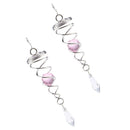 Set of 2 Garden Decorative Wind Spinner Gazing Ball Spiral Tail Hanging Rotating