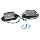 2x 12v Car Trailer Rv 3 LEDs License Plate Tag Light Black Side Marker Lig J.3C
