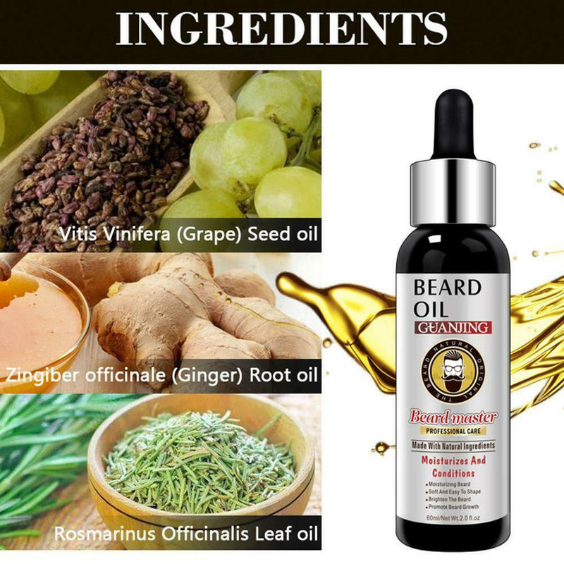 Beard Growth Oil Pure Castor Oil Hair Growth Oil Free  Repair Frizz