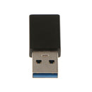 Type-C Female to Type A USB3.0 Male F/M Converter Connector Adapter Black