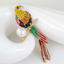 Brooch Relaxting Parrot Shape to Decorate Suit and Shirt, hat, Alloy and Rh Y8Q3