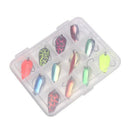 12Pcs Trout Spinners Fishing Bait Spoons Metal Lures Kit Flying Multiple Fi P6K5