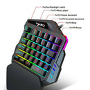 One-Handed 35 Keys Wired Game Keyboard + Mouse Gift For PC Gaming, Durable,