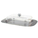 Butter Dish -Container With A Stainless Steel Tray Durable Plastic Cover   ODW