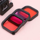 3pcs Waterproof Case Filter Diving Lens Filter Accessories Kit for Gopro Hero 8