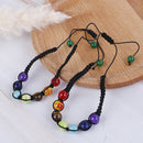 7 Chakra Healing Balance Beaded Bracelet Lava Yoga Reiki Prayer Stones Uni â„–[