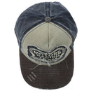 Plain Hip-Hop Re-entry Baseball Cap Boy Adjustable Hat, Navy Blue + Coffee