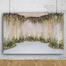 Nordic Wedding Flowers Photography Prop Background Cloth Backdrop for Video A