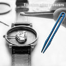 Pocket TC4 Titanium Alloy Tweezers Outdoor Camping Clamping Gadget (Blue) A