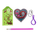 5pcs DIY Special Shaped Love Heart  Full Drill Diamond Painting Keychain Pendant
