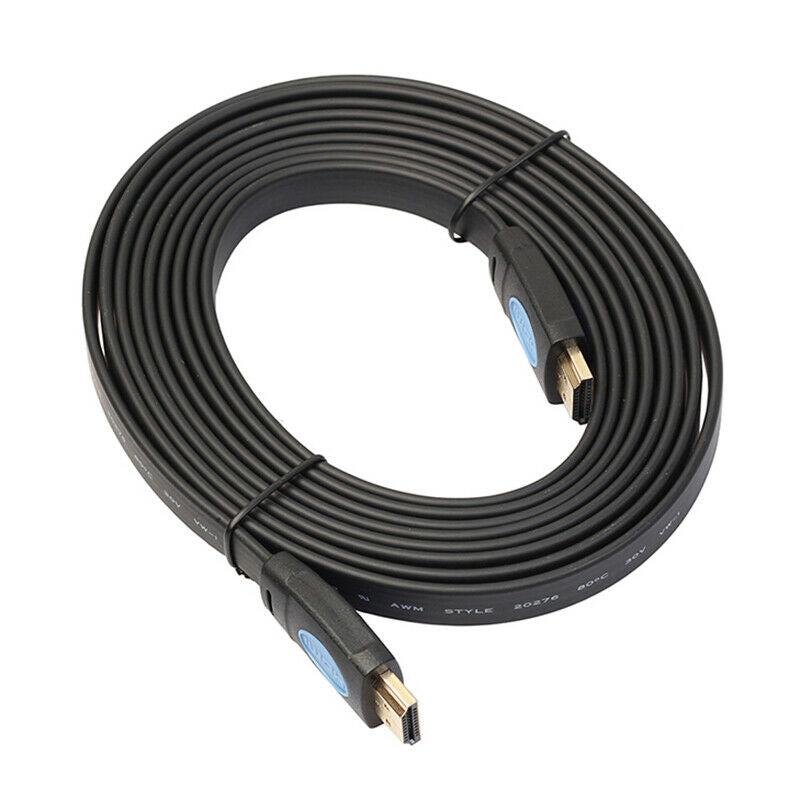 1 set Flat Ultra High Speed HDMI 2.0 Cable HDTV PS4 2160P 4K bluray 18Gbps