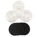 1 Pack Transparent Plastic Piano Caster Cups Sponge Mat Pad Floor Furniture