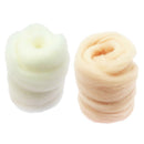 2Pcs Soft Needle Felting Nature Wool Top Roving Dyed Spinning Wet Fibers DIY