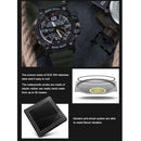 Men Sports Waterproof Digital Analog Electronic Quartz Watch (Black Green)