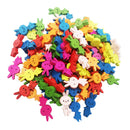 100pcs Mixed Cartoon Rabbit Wooden Sewing Buttons 2 Holes for DIY Kids Craft