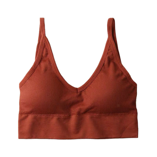 5PCS Womens Trendy Bralette Seamless Comfort Bra Crop Top Sport Bra Set
