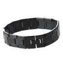 Mens Bracelets Stainless Steel Bangle Link Chain Shiny Charms Black Chic V3R6