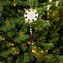 Wood Christmas Tree Star Pine Cone Ball Pendant Hanging Decor Ornament (F) A