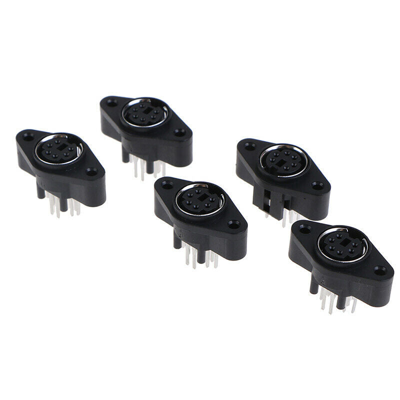 5PCS MDC/S Terminal Socket DIN Jack Connector  Mini PS2 6Pin 6P SocketB Gw