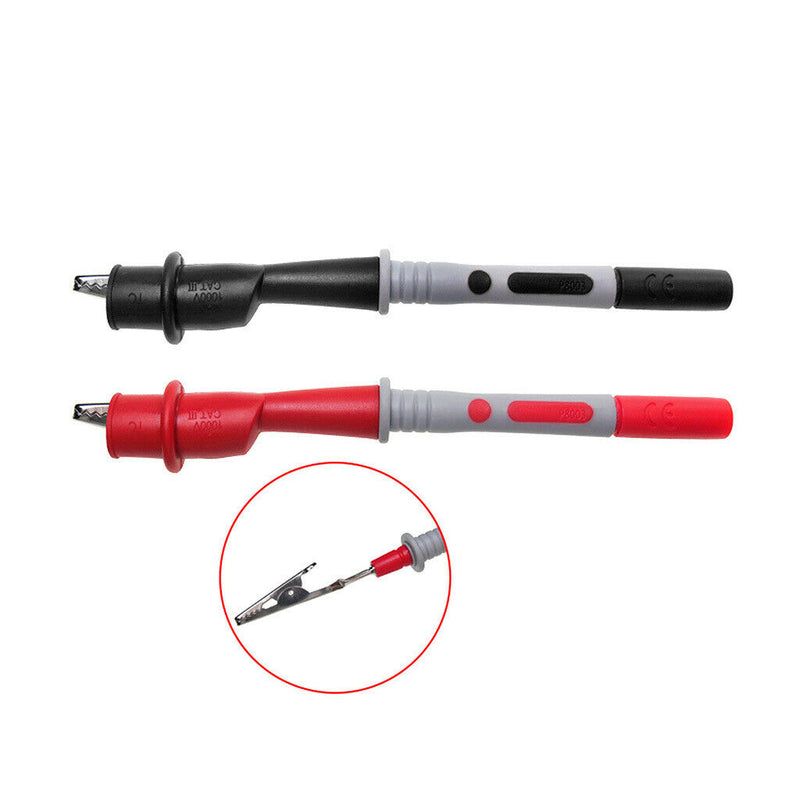 8pcs Soft Silicone Electronic Test Lead Kit with Alligator Clips Test Hook